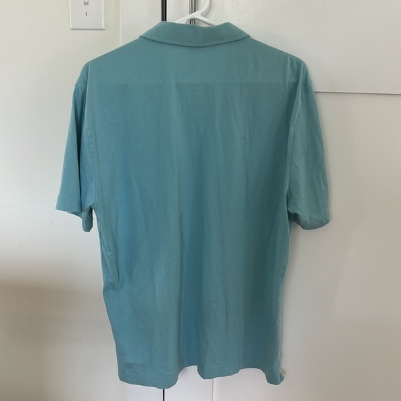 Patagonia polo shirt. Light blue, medium, and like new. - Picture 3 of 3